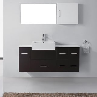 Virtu USA Hazel 56-inch Single Sink Bathroom Vanity Set