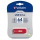 Verbatim 64GB Store 'n' Go USB Flash Drive - Red