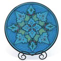 Hand-painted Sabrine Design 15-inch Round Platter (Tunisia)