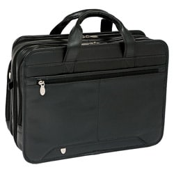 McKlein Walton Leather Double Compartment 17-inch Laptop Briefcase