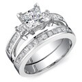 18k 2 7/8ct TDW Certified Diamond Bridal Ring Set