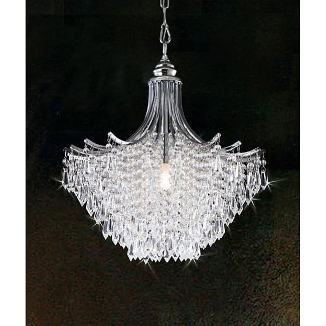 Silver Crystal Chandelier Ceiling Light Fixture Antique Lighting Iron 