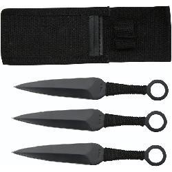 Ninja Steath Black Throwing Knives (Set of 3)