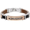 Stainless Steel Men's Chain and Carbon Fiber Bracelet
