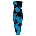 Turquoise/ Black Hibiscus Sarong (Indonesia)