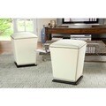 Safavieh Mason Bicast Leather Off White Ottoman (Set of 2)