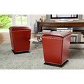 Safavieh Mason Bicast Leather Red Ottomans (Set of 2)