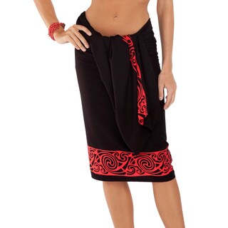 Celtic Tribal Border Deep Red Sarong (Indonesia)-Image