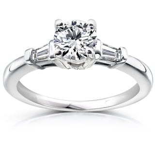 Annello 14k Gold 1ct TDW Round Diamond Engagement Ring (H-I, I1-I2)