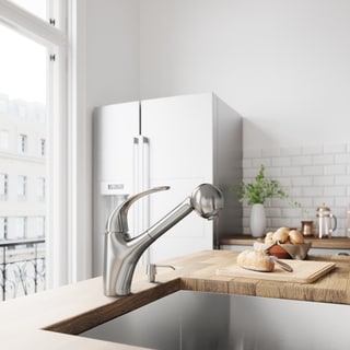 VIGO Stainless Steel Pull-Out Spray Kitchen Faucet