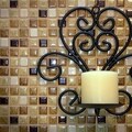SomerTile 12.25x12.25-in Metal Downtown 3/4-in Beige Porcelain Mosaic Tile (Pack of 10)