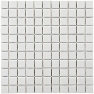 Best Shopping SomerTile 11.75x11.75-in Victorian Square 1-in White Porcelain Mosaic Tile (Pack of 10)