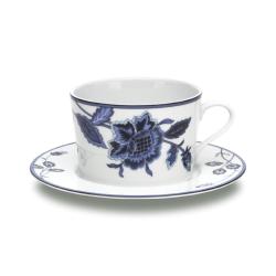 Mikasa Indigo Bloom Cappuccino Cup and Saucer
