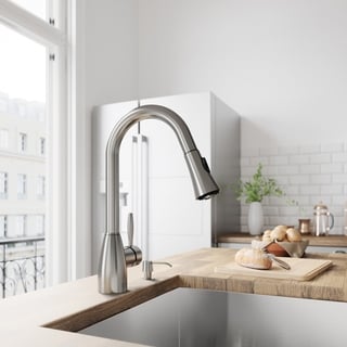 VIGO Stainless Steel Pull-Out Spray Kitchen Faucet