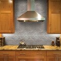 SomerTile 11-7/8x11-7/8-in Chromium Subway Stainless 1x2-in Steel/Porcelain Mosaic Tile (Pack of 10)