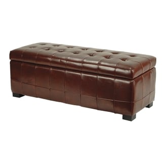(_ _ ) Safavieh Large Cordovan Manhattan Storage Bench