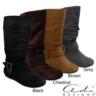 Glaze by Adi Women's Side Accent Buckle Slouchy Boots