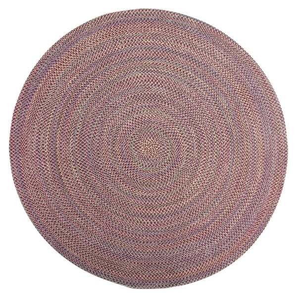 Smithfield Burgundy Indoor/ Outdoor Braided Rug (8' Round) Overstock