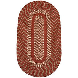 Great Prices Middletown Barn Red/ Olive Braided Rug (5' x 8' Oval)