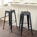 Tabouret 30-inch Black Metal Bar Stools (Set of 2)