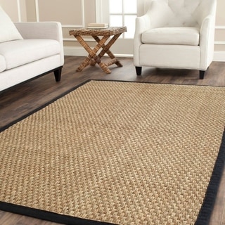 Hand-woven Sisal Natural/ Black Seagrass Rug (3' x 5')