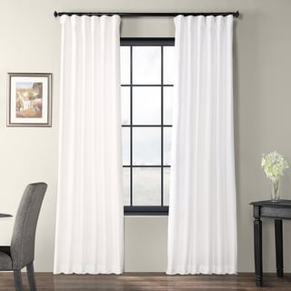 Signature White Faux Silk 120-inch Curtain Panel