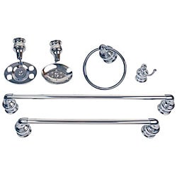 Low Price Moen Decorator 6 Piece Chrome Bath Accessory Kit
