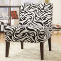 ETHAN HOME Decorative Zebra Print Armless Lounge Chair