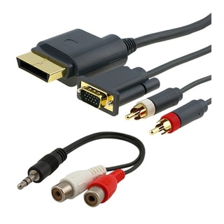 Xbox 360 - HD VGA AV Cable + RCA To 3.5MM Adapter - By Eforcity