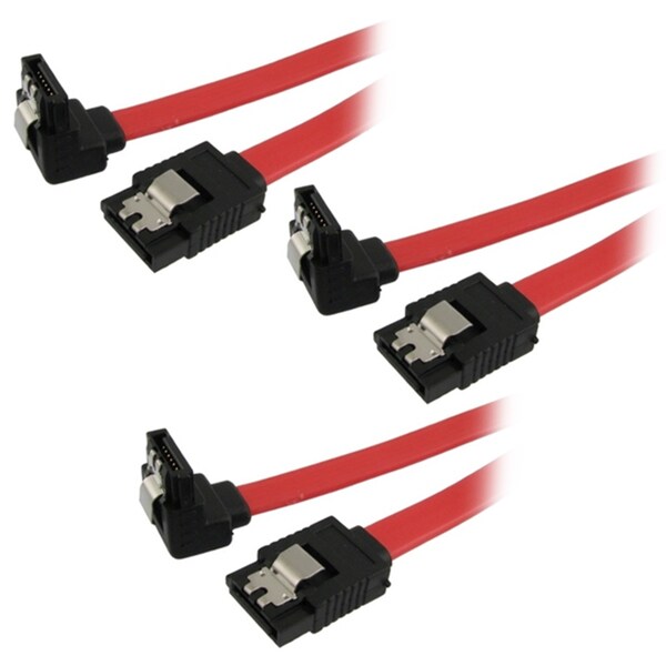 SATA Serial ATA HD Hard Drive Right Angle Data Cables (Set of 2) Eforcity Cables & Tools