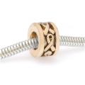 22k Goldplated Pewter Awareness Ribbon Spacer Beads (Pack of 2)