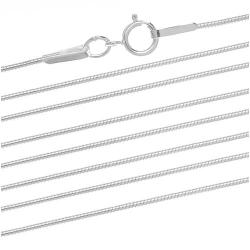 Sterling Silver Fine 18-inch Snake Chain Necklaces (0.9 mm) (Pack of 2) 