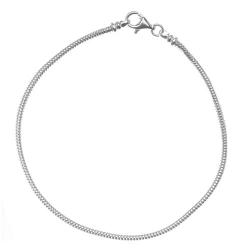 Sterling Silver 7.5-inch Charm Bracelets (2 mm) (Pack of 2)