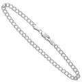 Sterling Silver 7.25-inch Double-link Charm Bracelets (4 mm) (Pack of 2)