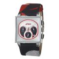 Asics Men's Square Chronograph Stainless Steel/ Leather Strap Watch