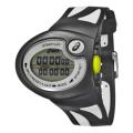 Asics Men's 'Active Running' Black and White Rubber Strap Digital Watch