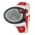 Asics Men's 'Active Running' White and Red Rubber Strap Digital Watch