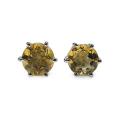 Sterling Silver Round-cut Citrine Stud Earrings
