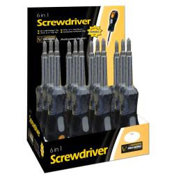 6-in-1 Counter Top Screwdrivers (Pack of 12)