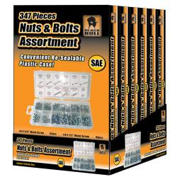 Black Bull 347-piece SAE Nut and Bolt Assortment (Pack of 6)