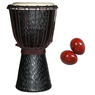 World Rhythm Djembe with Free Egg Shakers (Indonesia)