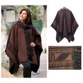 'Warm Earth' Alpaca Wool Reversible Poncho (Peru)