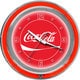 Red Coca Cola Double Ring Neon Clock