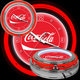 Red Coca Cola Double Ring Neon Clock