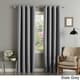 Aurora Home Thermal Insulated Blackout Grommet Top 84-inch Curtain Panel Pair