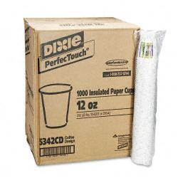 Dixie Coffee Dream Design PerfecTouch 12 oz Hot Cups (Case of 1000)
