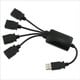INSTEN Octopus Black Four-port, Plug-and-Play USB 2.0 Hub with Extension