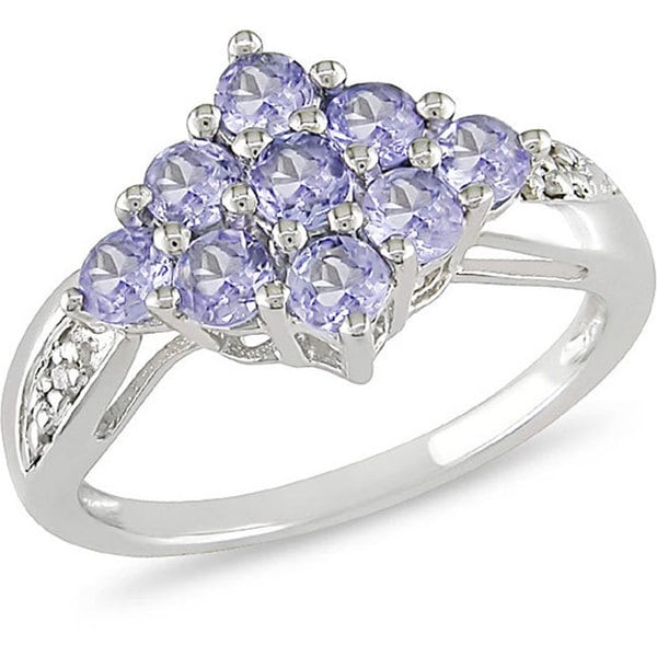 Sterling-Silver-Tanzanite-and-Diamond-Accent-Ring-with-Bonus-Earrings ...