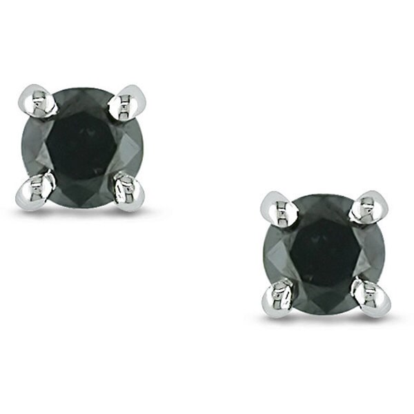 14k White Gold 1/3ct TDW Black Diamond Stud Earrings Overstock™ Shopping Top Rated Haylee