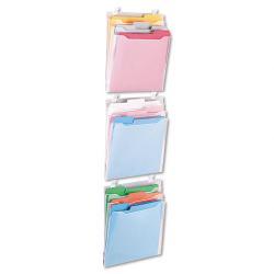 Advantus Transparent 3-Pocket Panel Wall Organizer, Clear